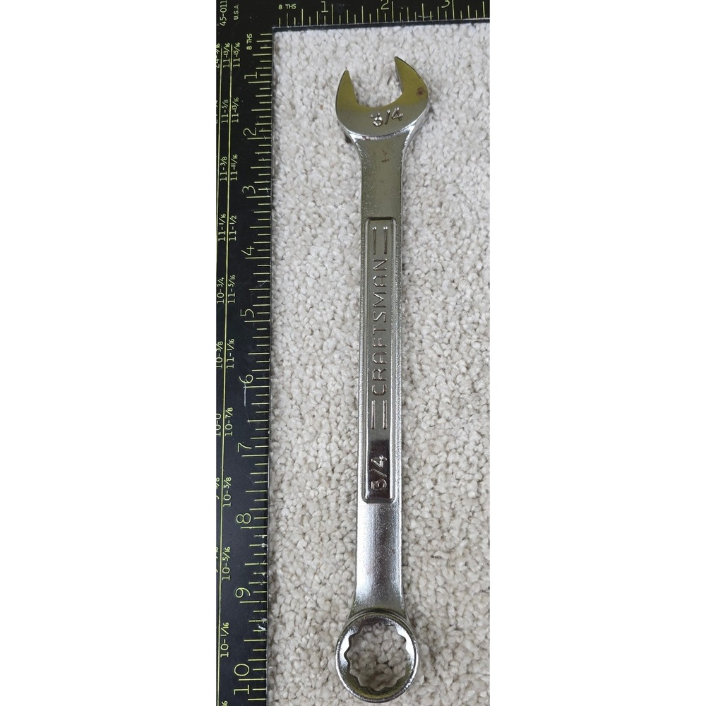 Craftsman Combination Wrench Silver 3/4 Inch 12 Point Forged‎ in USA 44701